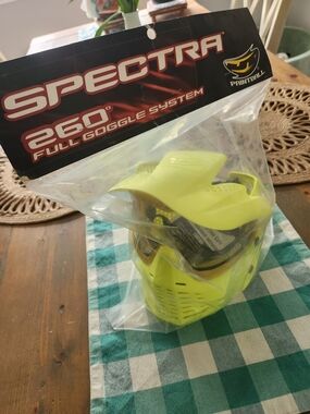 NWT! JT Spectra Proshield Highlighter Full Paintball Mask Banana Frames